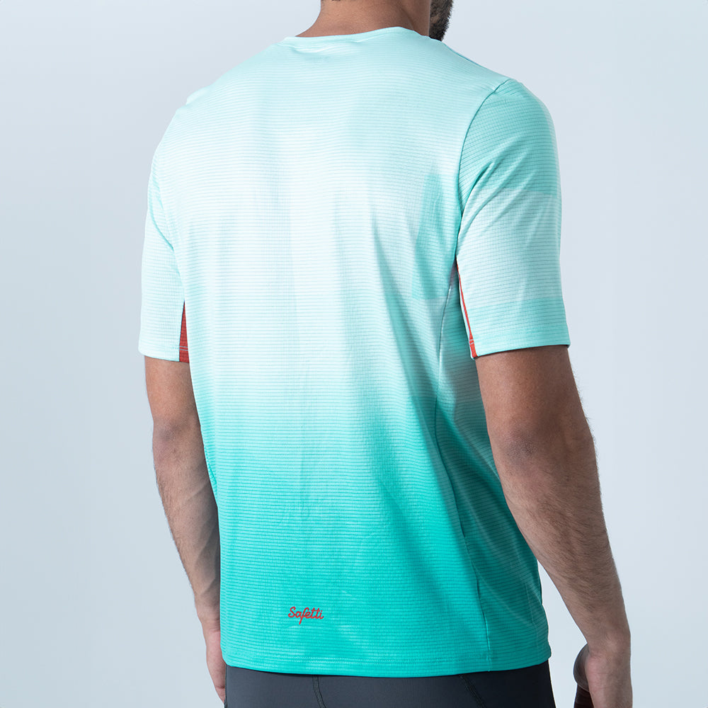 CAMISETA RUNNING MANGA CORTA AQUA PARA HOMBRE