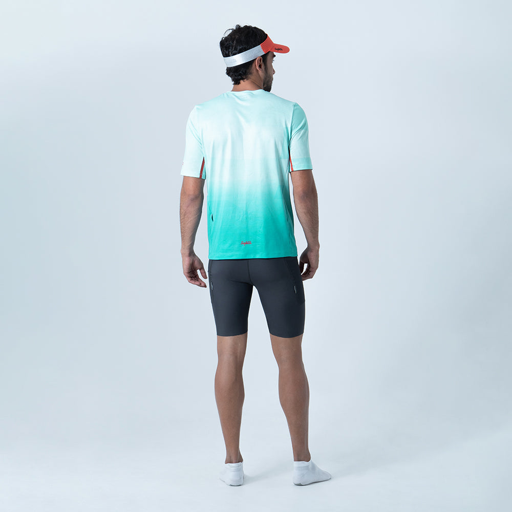 CAMISETA RUNNING MANGA CORTA AQUA PARA HOMBRE