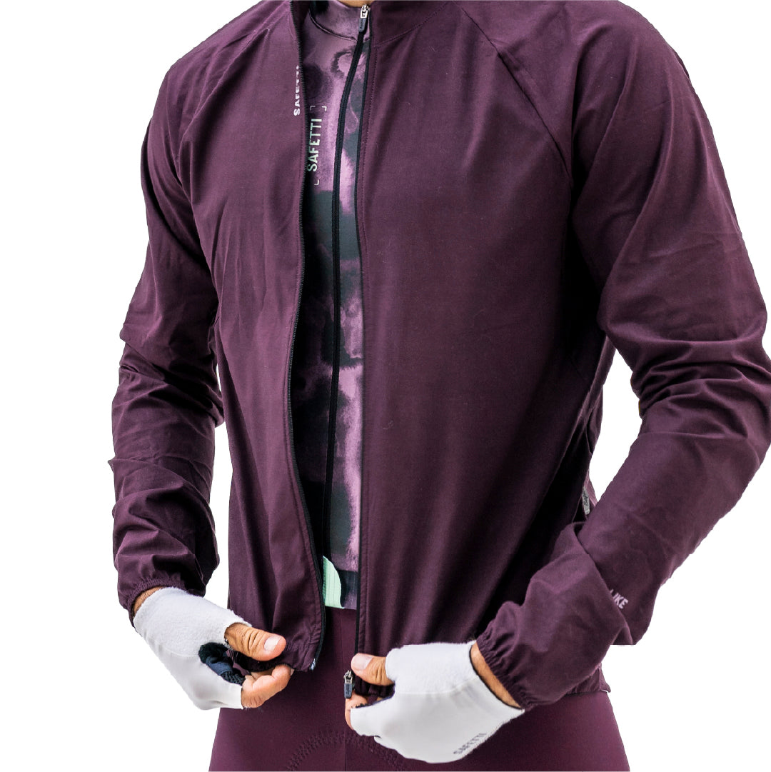 CHAQUETA CICLISMO AQUALITE CIRUELA PARA HOMBRE