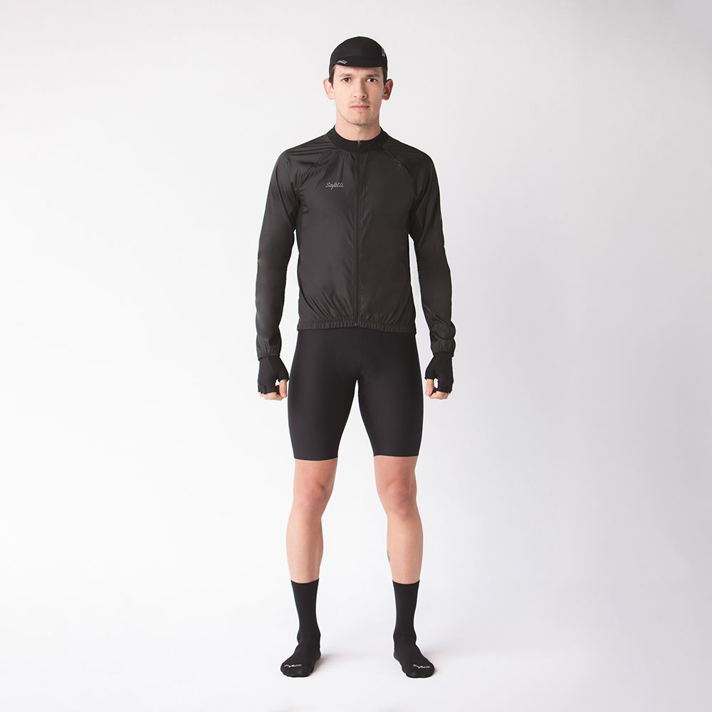 CHAQUETA CICLISMO AQUALITE NERO PARA HOMBRE