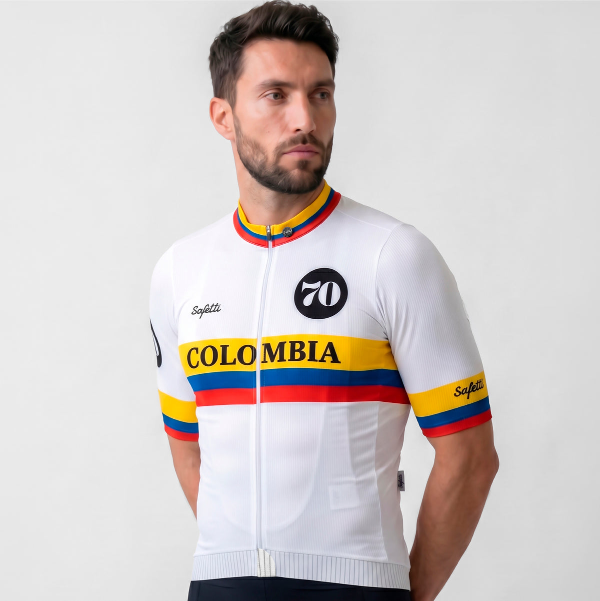 CAMISA CICLISMO MANGA CORTA COLOMBIA COCHISE 70 PARA HOMBRE