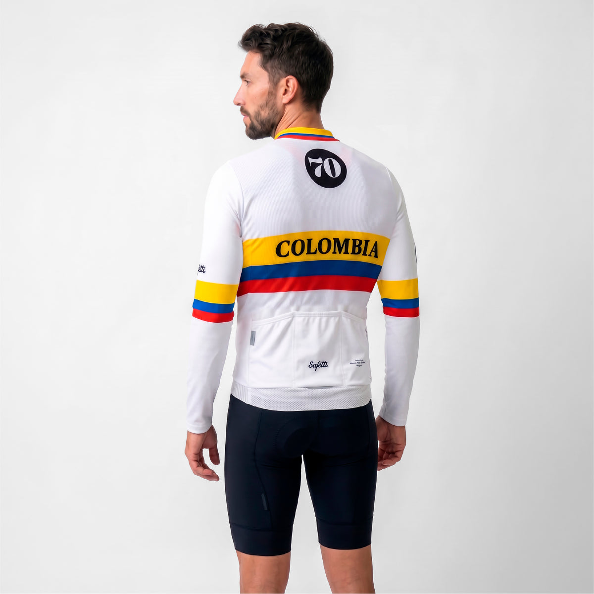 CAMISA CICLISMO MANGA LARGA COLOMBIA COCHISE 70 PARA HOMBRE