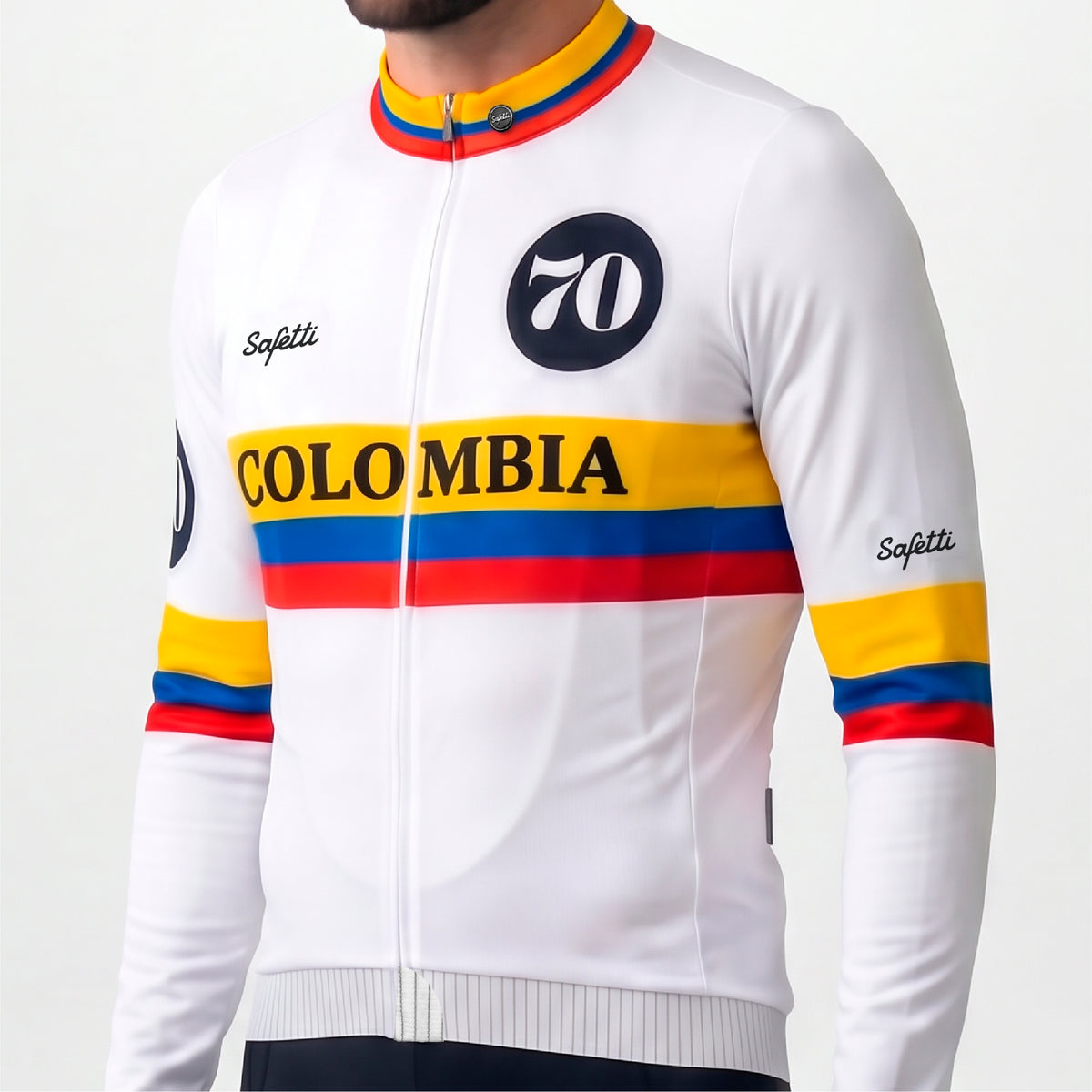 CAMISA CICLISMO MANGA LARGA COLOMBIA COCHISE 70 PARA HOMBRE