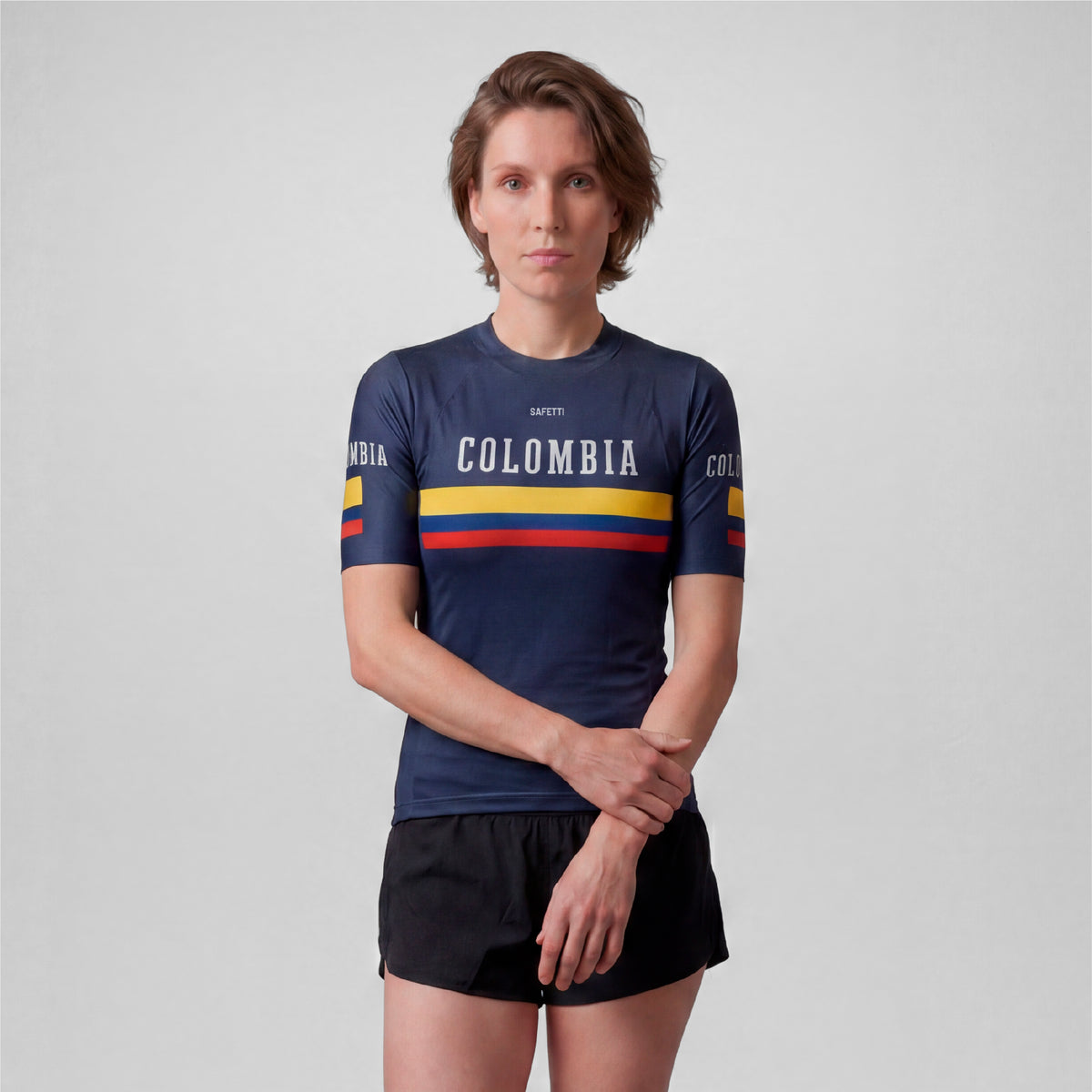 CAMISETA RUNNING MANGA CORTA COLOMBIA CLASSIC PARA MUJER