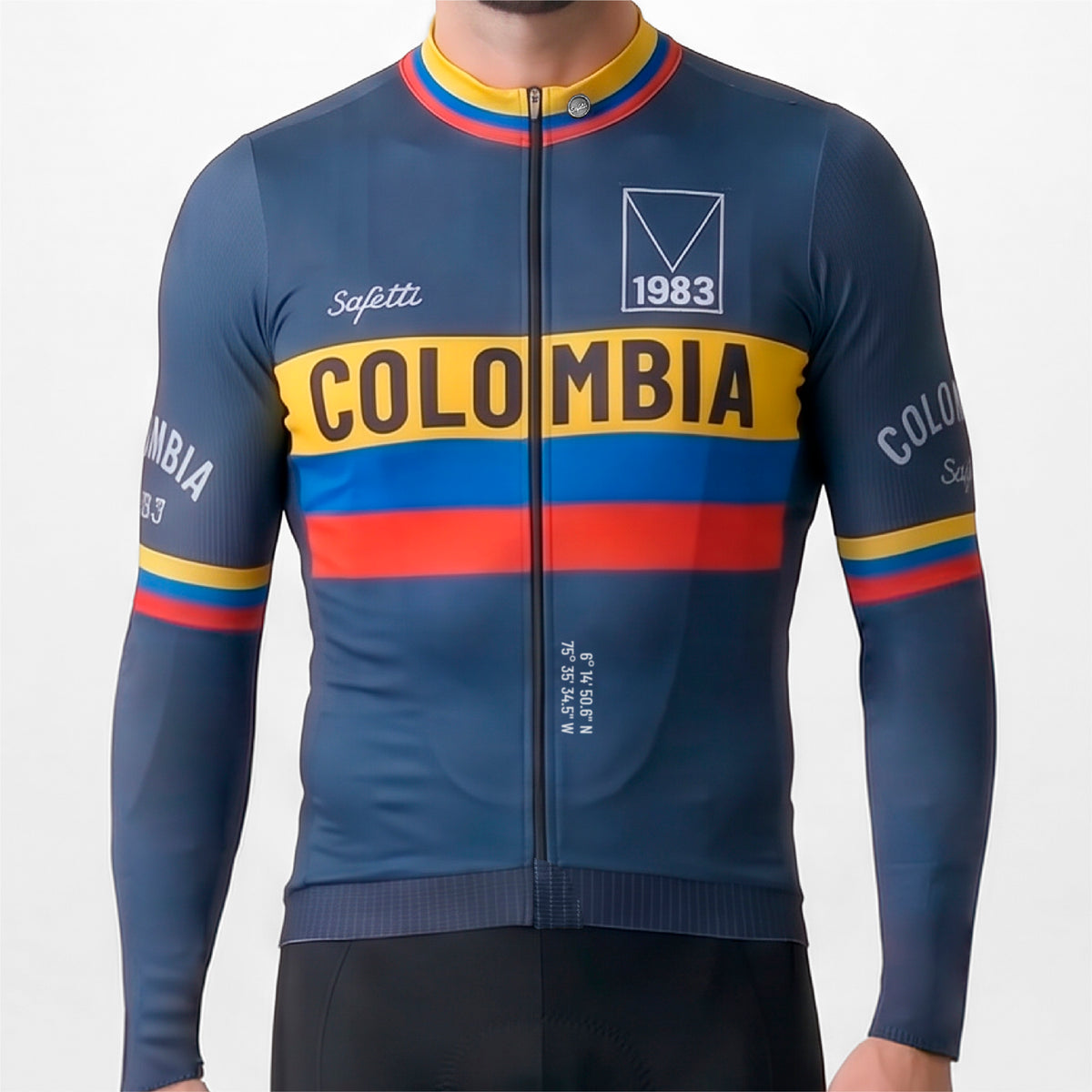 CAMISA CICLISMO MANGA LARGA COLOMBIA VARTA 26 PARA HOMBRE