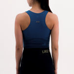 CROPTOP RUNNING/PÁDEL POCKET BLUE PARA MUJER