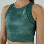 TOP RUNNING/PÁDEL POCKET OLIVA PARA MUJER