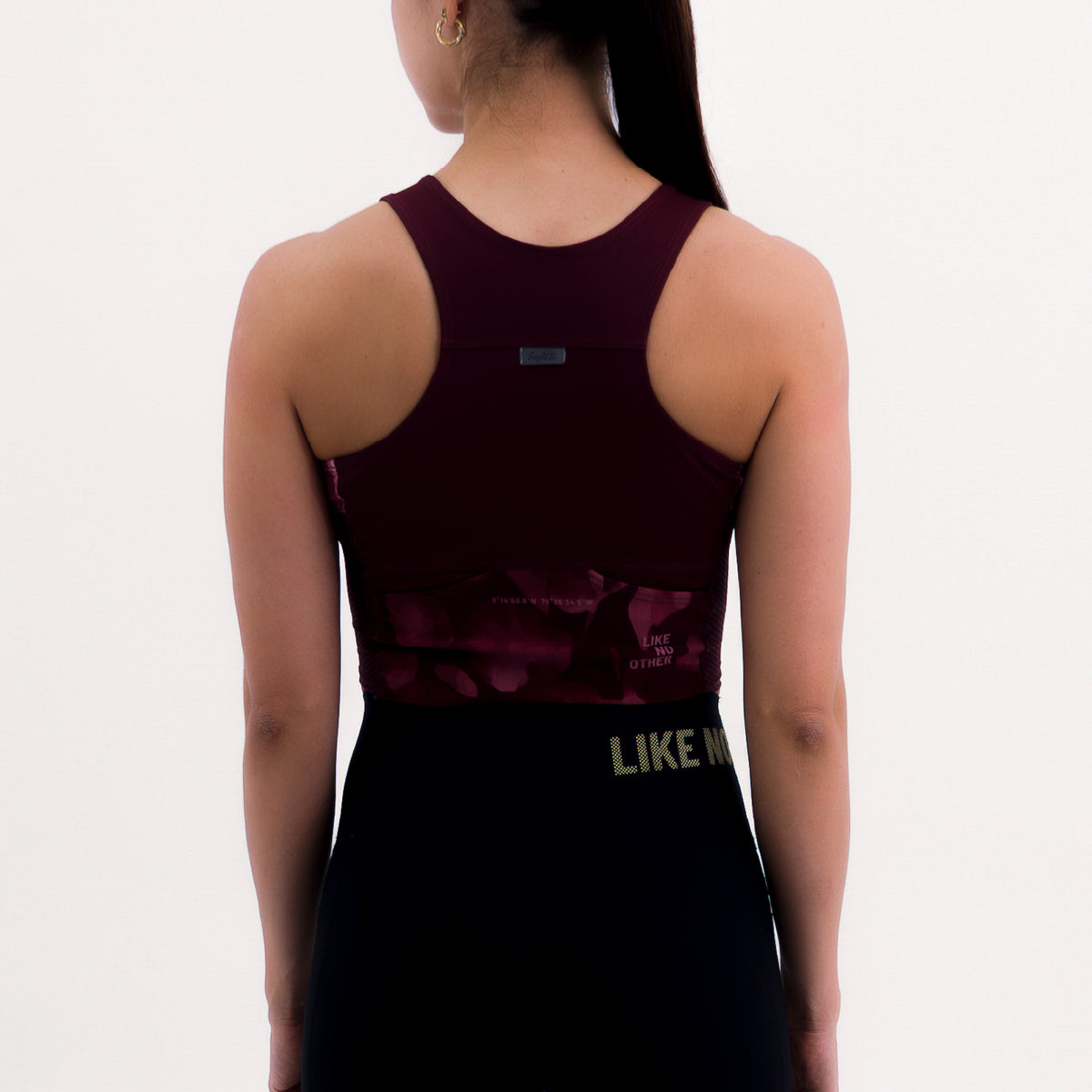 CROPTOP RUNNING/PÁDEL POCKET WINE PARA MUJER