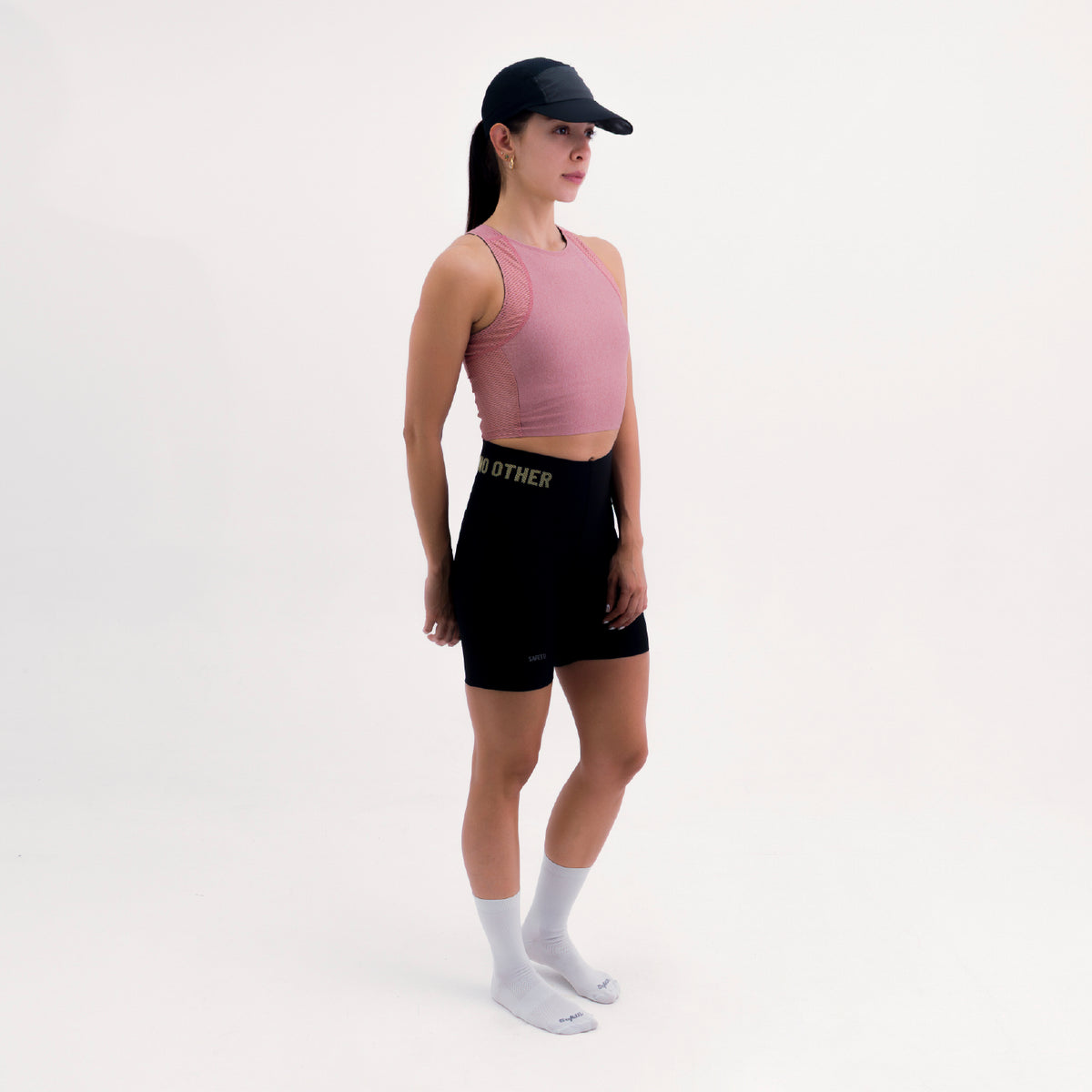 CROPTOP RUNNING/PÁDEL POCKET ROSE PARA MUJER