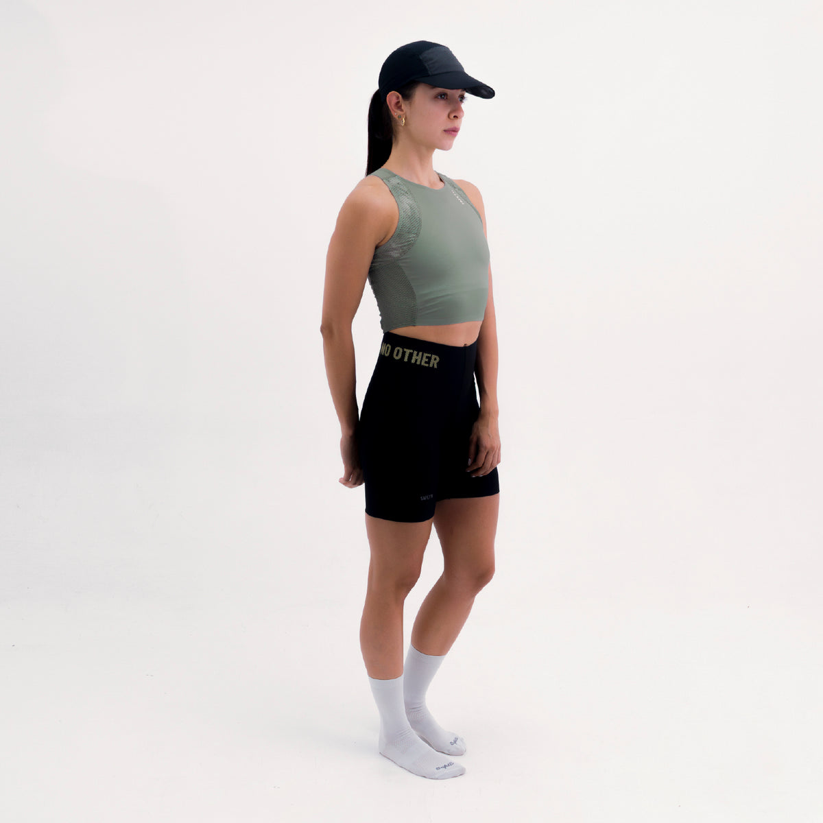 CROPTOP RUNNING/PÁDEL POCKET GREEN PARA MUJER