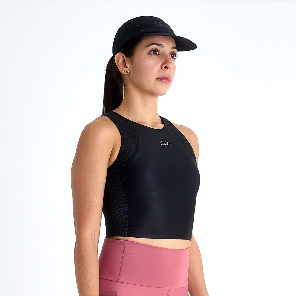 TOP RUNNING/PADEL POCKET BLACK PARA MUJER