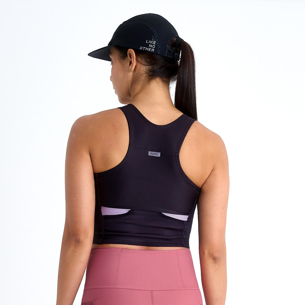 TOP RUNNING/PADEL POCKET BLACK PARA MUJER