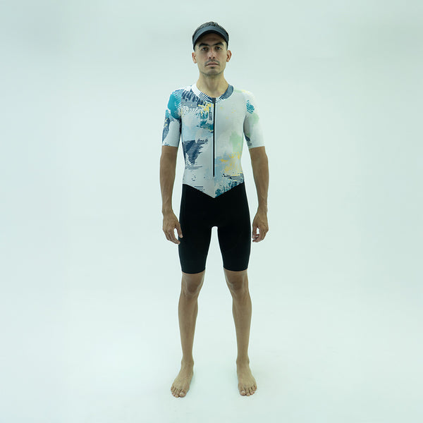 ENTERIZO MANGA CORTA FRACT GRIS PARA HOMBRE