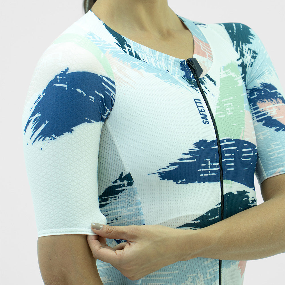 ENTERIZO MANGA CORTA FLICK BLANCO PARA MUJER