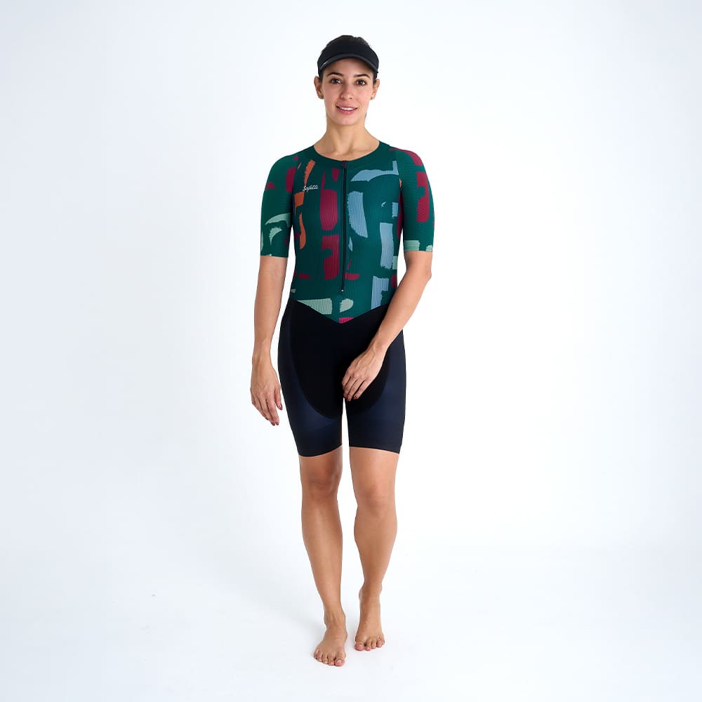 ENTERIZO MANGA CORTA TRIATLON SCRATCH PARA MUJER