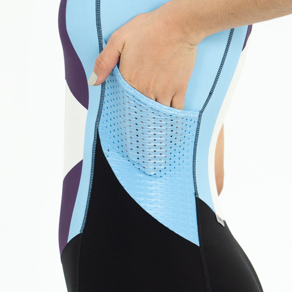 ENTERIZO TRIATLÓN CORTO MANGA SISA AQUASPEED PARA MUJER