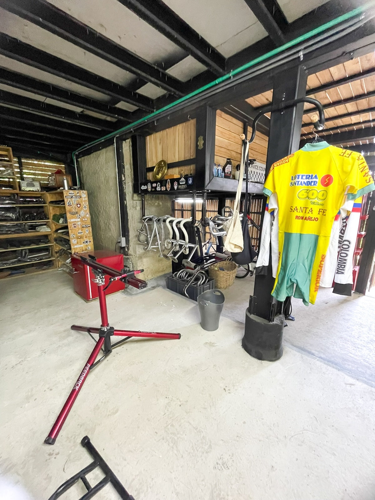 The bike workshop at Casa Safetti