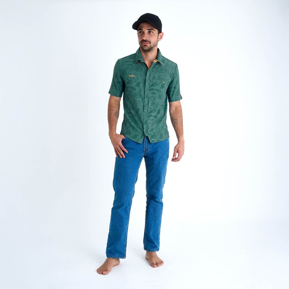 CAMISA CICLISMO MANGA CORTA OUTLAND GREEN PARA HOMBRE