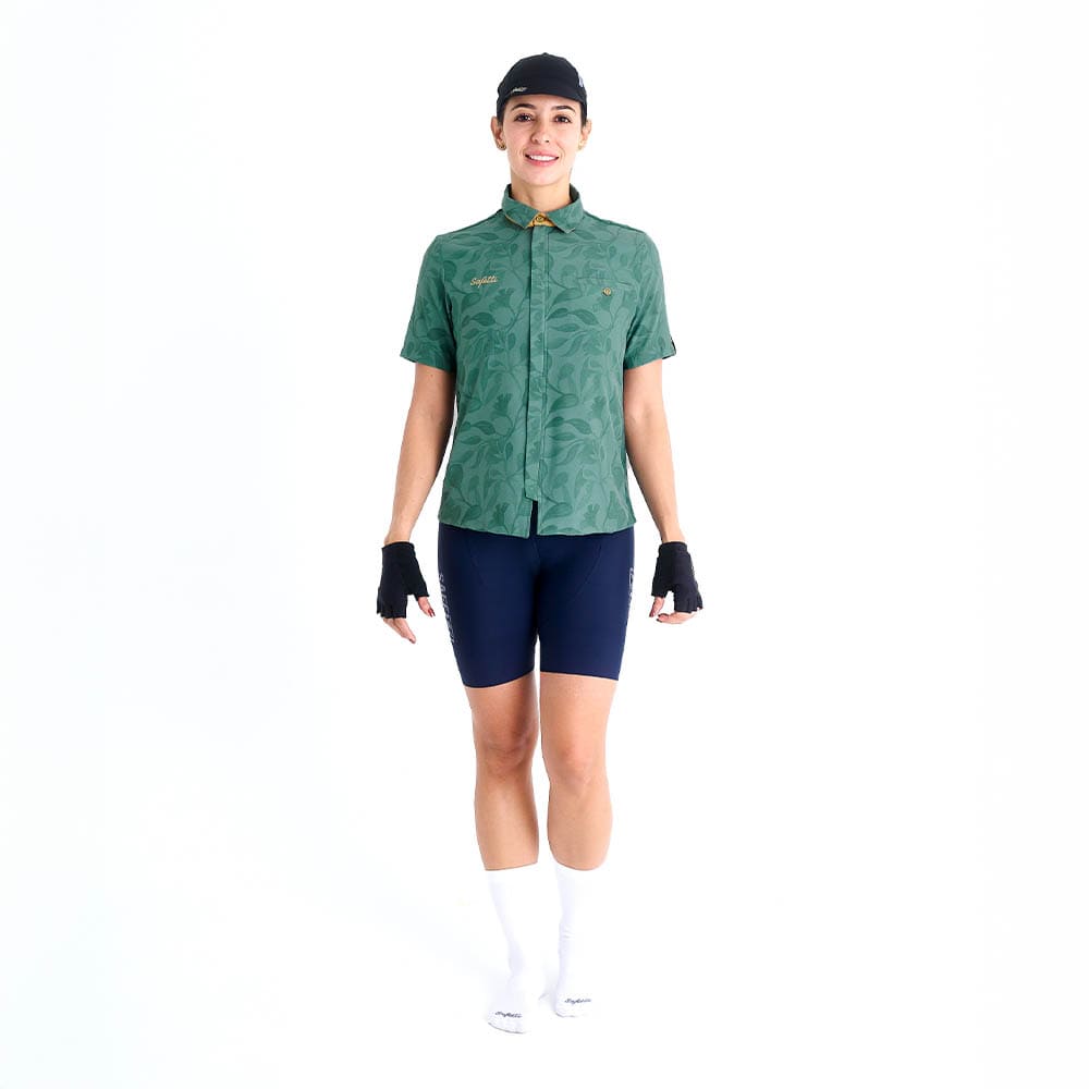 CAMISA CICLISMO MANGA CORTA OUTLAND GREEN PARA MUJER