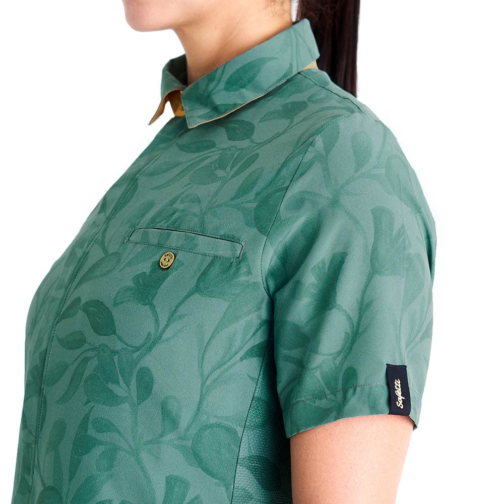 CAMISA CICLISMO MANGA CORTA OUTLAND GREEN PARA MUJER