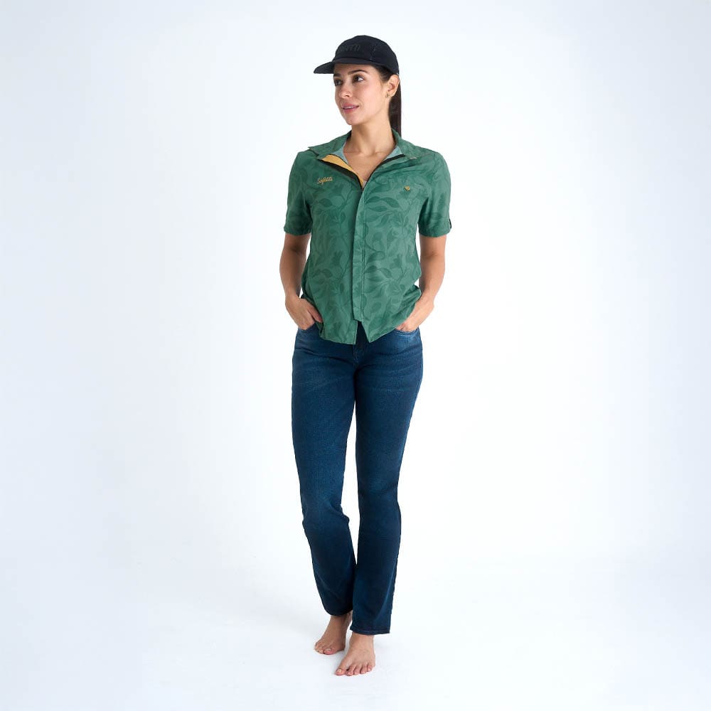 CAMISA CICLISMO MANGA CORTA OUTLAND GREEN PARA MUJER