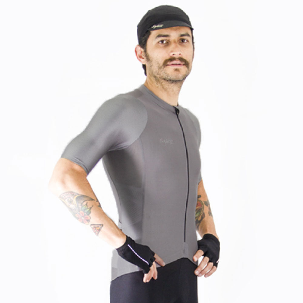 CAMISA CICLISMO MANGA CORTA GRIGIO PARA HOMBRE