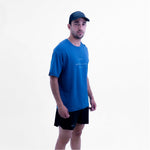 CAMISETA LIFESTYLE MANGA CORTA ROAM OVERSIZE BLUE PARA HOMBRE