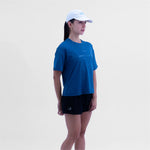CAMISETA LIFESTYLE MANGA CORTA ROAM OVERSIZE BLUE PARA MUJER
