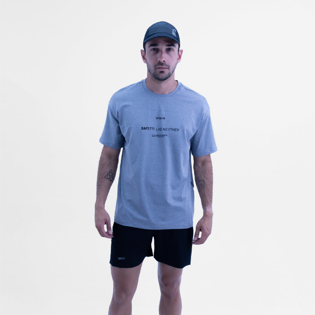 CAMISETA LIFESTYLE MANGA CORTA ROAM OVERSIZE GRAY PARA HOMBRE