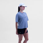 CAMISETA LIFESTYLE MANGA CORTA ROAM OVERSIZE GRAY PARA MUJER