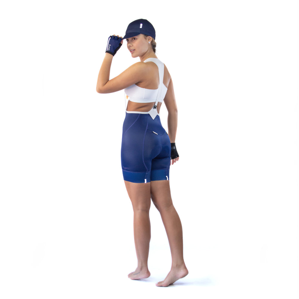 PANTALONETA CICLISMO CON CARGADERAS NÁPOLES PARA MUJER AZUL