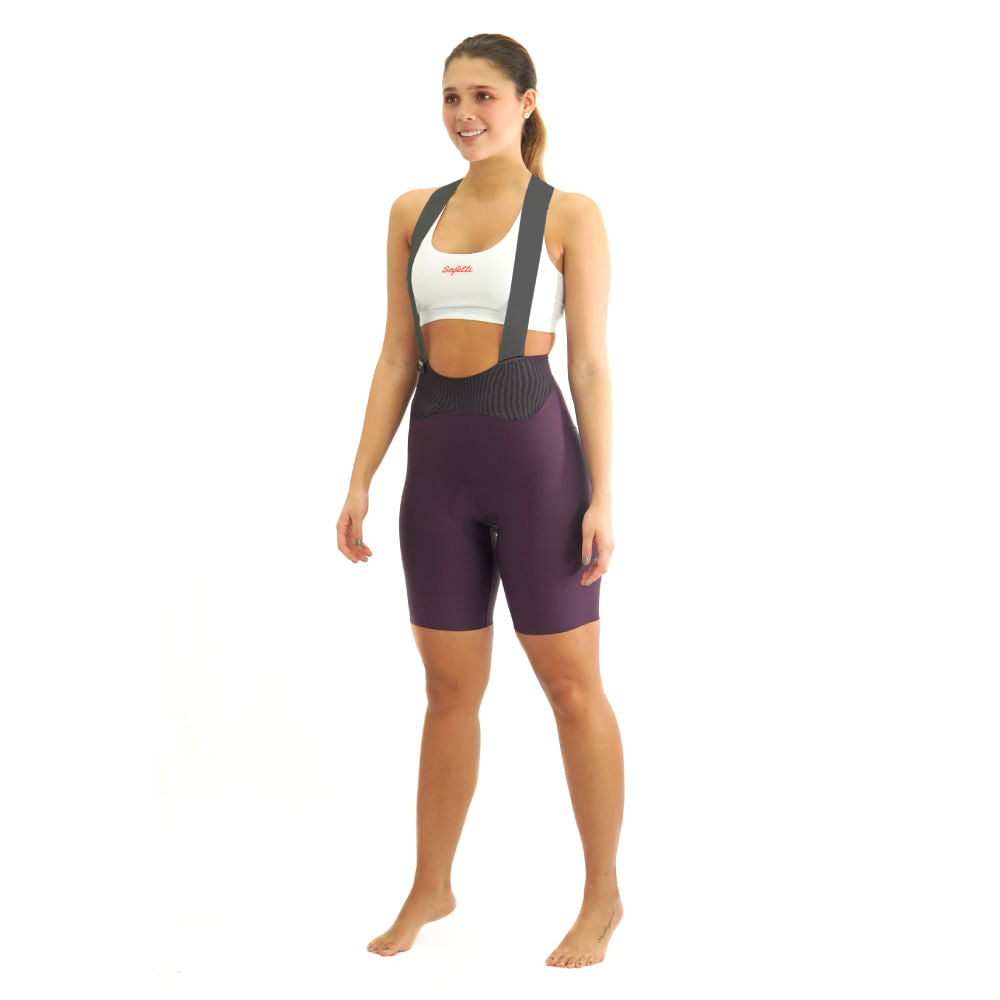 PANTALONETA CICLISMO TOSCANA 2.0 VINO PARA MUJER