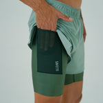 PANTALONETA RUNNING/PÁDEL BREEZE GREEN PARA HOMBRE