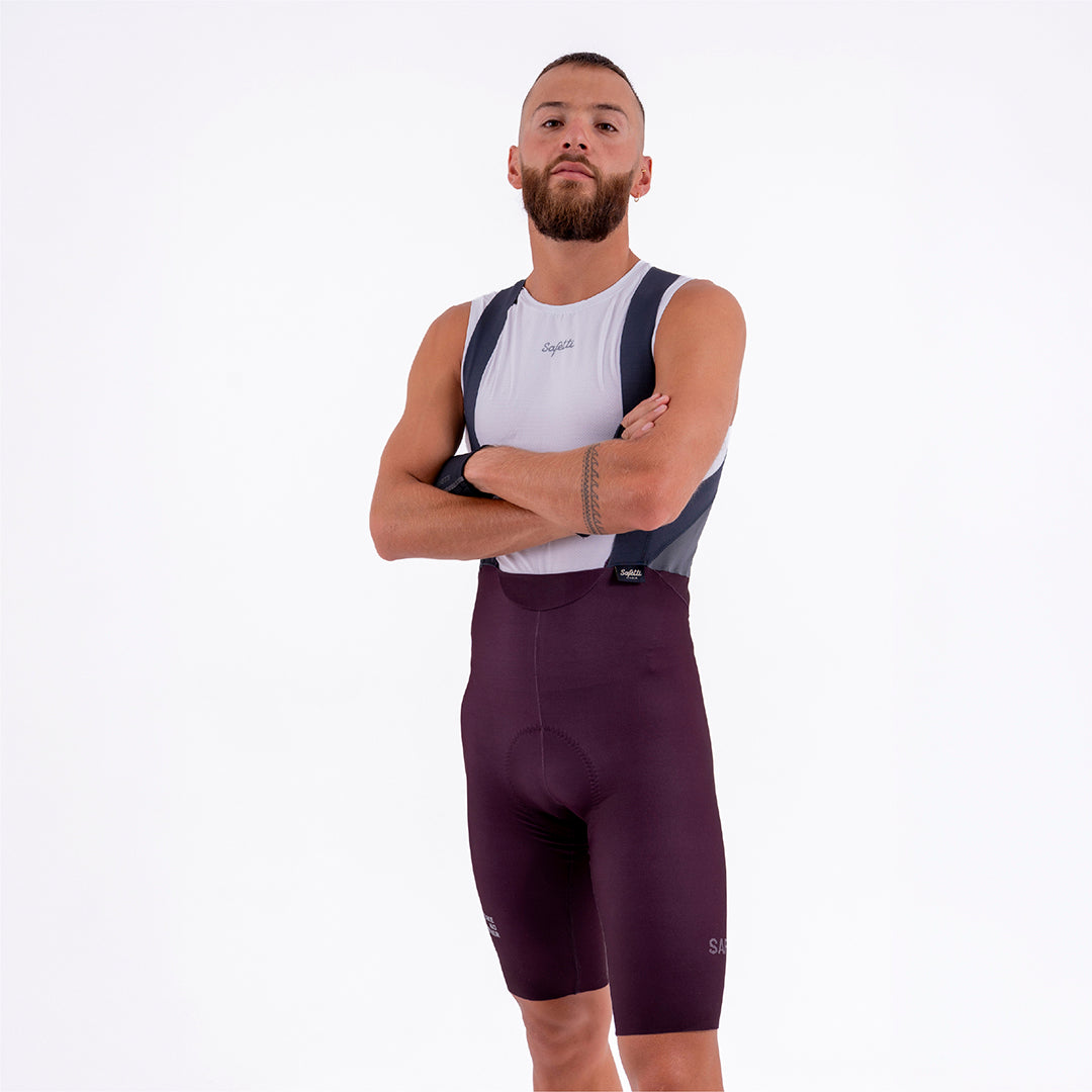 PANTALONETA CICLISMO TOSCANA 2.0 SOLID CIRUELA PARA HOMBRE