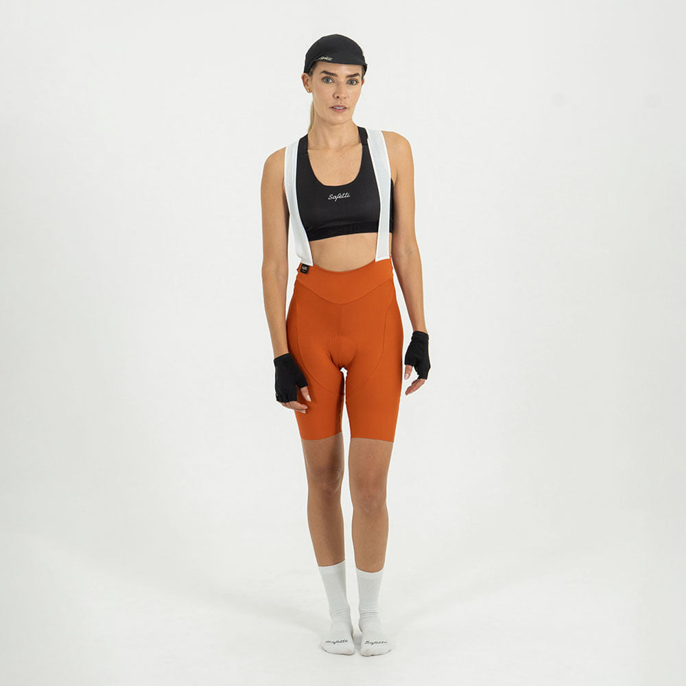 PANTALONETA CICLISMO CON CARGADERAS GIRONA CARROT PARA MUJER