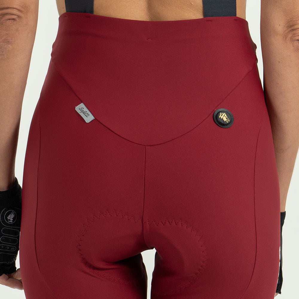 PANTALONETA CICLISMO CON CARGADERAS GIRONA TERRACOTA PARA MUJER