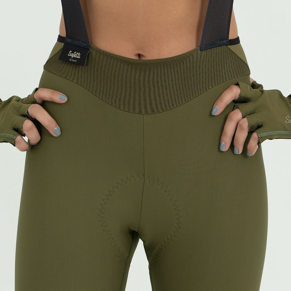 PANTALONETA CICLISMO CON CARGADERAS TOSCANA 2.0 + OLIVA PARA MUJER