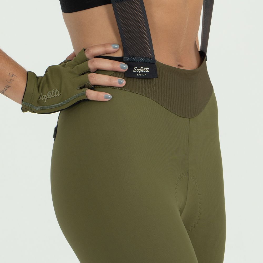 PANTALONETA CICLISMO CON CARGADERAS TOSCANA 2.0 + OLIVA PARA MUJER