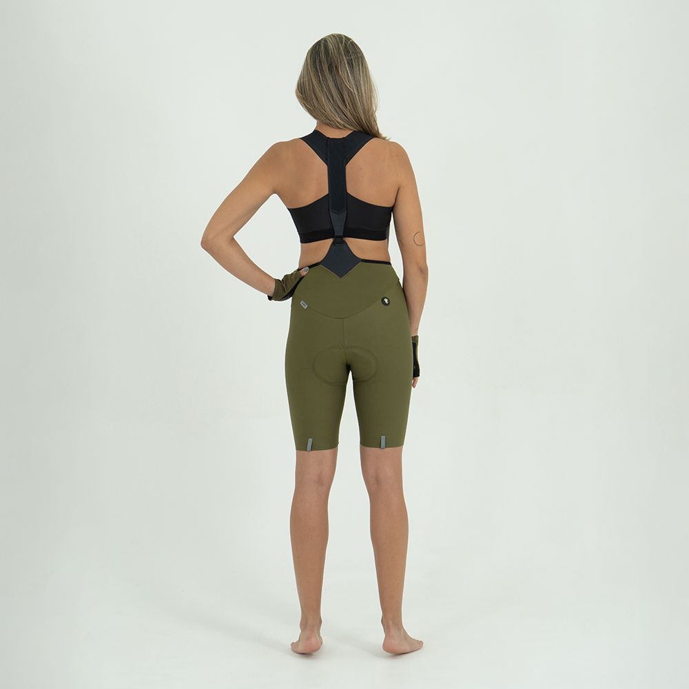 PANTALONETA CICLISMO CON CARGADERAS TOSCANA 2.0 + OLIVA PARA MUJER