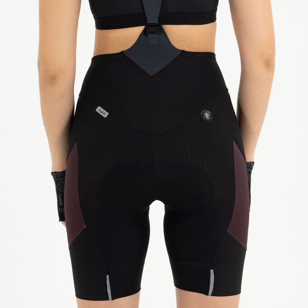 PANTALONETA CICLISMO CON CARGADERAS EVANS CARGO VINO PARA MUJER