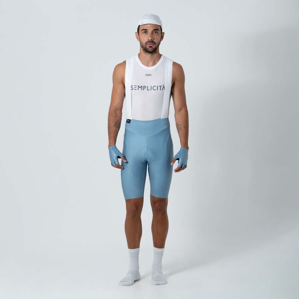 PANTALONETA CICLISMO GIRONA COLORS AZUL POLVO PARA HOMBRE