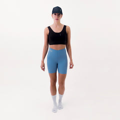 SHORT RUNNING TITÁN EVO AZUL POLVO PARA MUJER