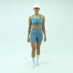 SHORT RUNNING TITAN CUT AZUL POLVO PARA MUJER