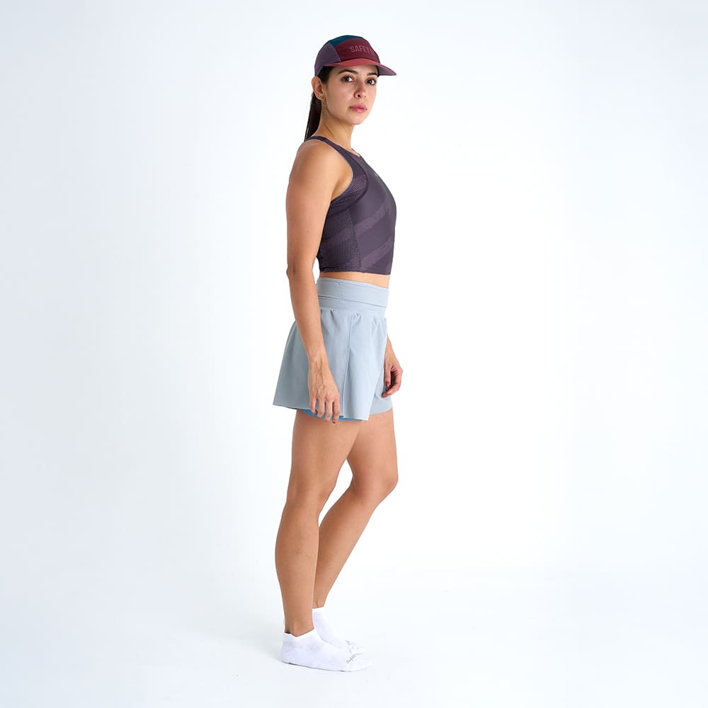 PANTALONETA RUNNING/PADEL CON SHORT INTERNO BREEZE GRAY PARA MUJER