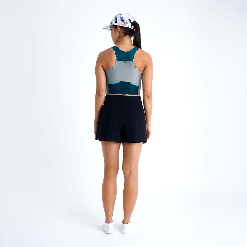 PANTALONETA RUNNING/PADEL CON SHORT INTERNO BREEZE NERO PARA MUJER