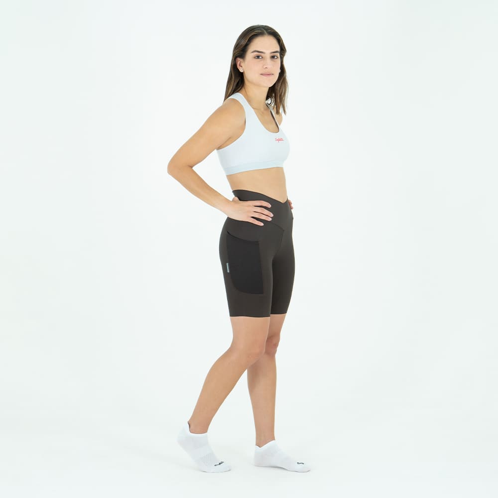 SHORT RUNNING TITÁN MARRONE PARA MUJER