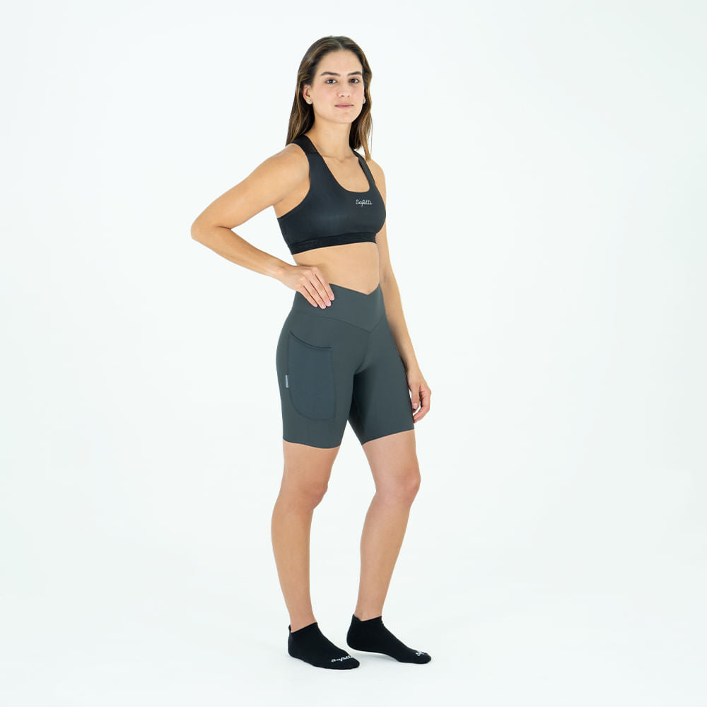 SHORT RUNNING TITÁN GRIGIO PARA MUJER