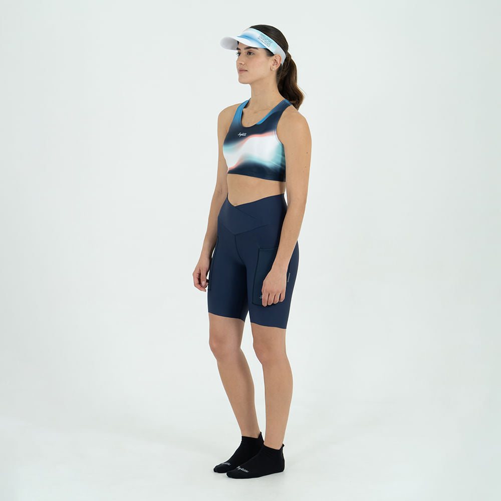 SHORT RUNNING TITÁN MARINHO PARA MUJER