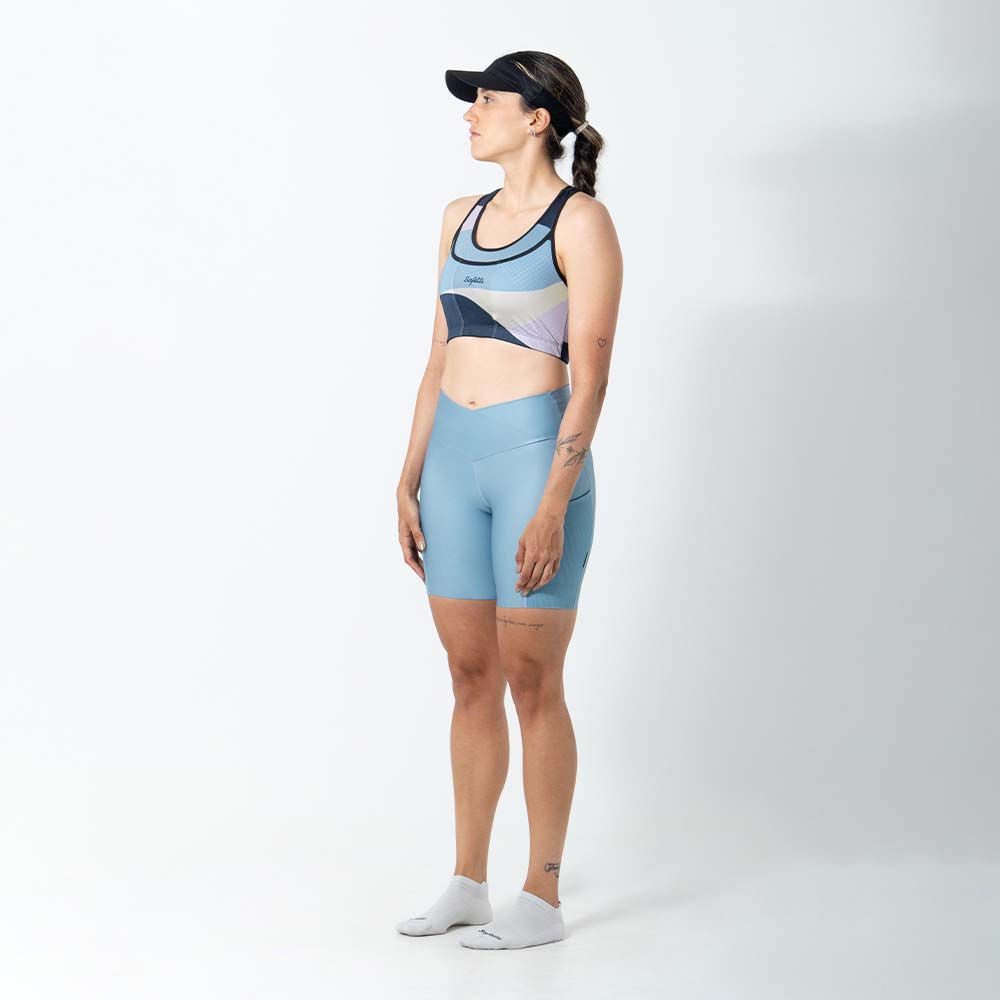 SHORT RUNNING TITÁN 2.0 AZUL POLVO PARA MUJER