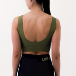 TOP RUNNING SYNK VERDE OLIVA PARA MUJER